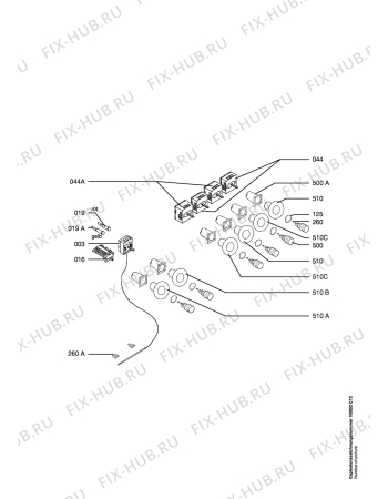 Взрыв-схема плиты (духовки) Aeg C6033V-A - Схема узла Functional parts